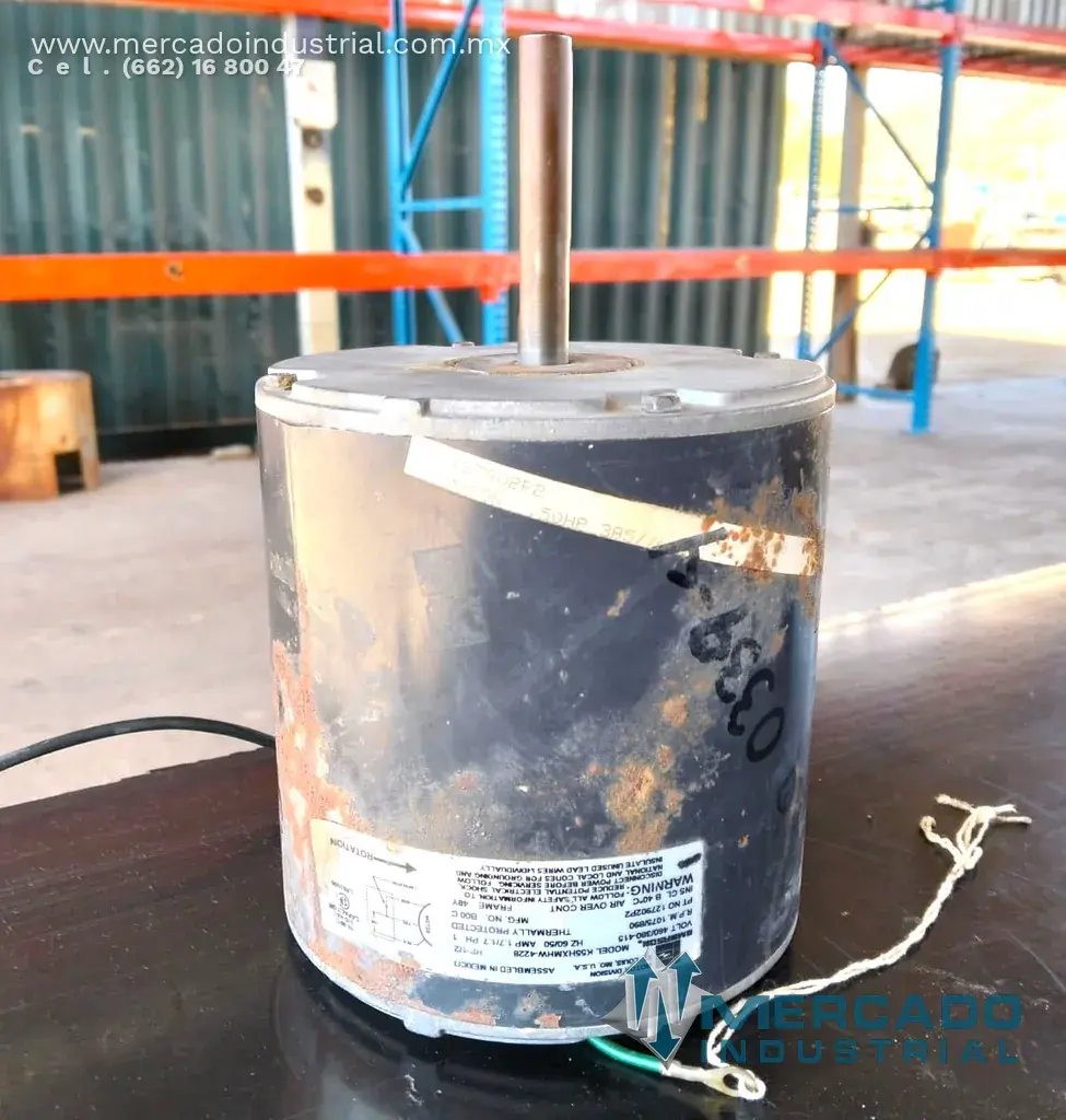 Motor eléctrico 0.5 HP 6 polos 1075 RPM marca Emerson - imagen 1