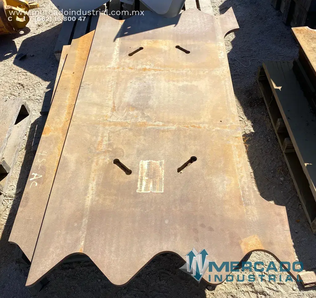 Placa antidesgaste 2 dientes 64" x 32.5" con abertura - imagen 1