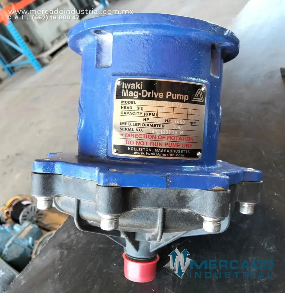 Bomba magnética 1/2 HP 3450 RPM modelo MX-F250CFVX marca Iwaki - imagen 1