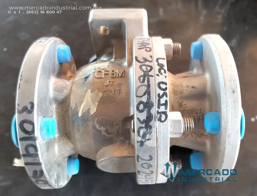 Válvula de bola bridada 2" x 2 1/16" 275 PSIG alto rendimiento modelo CF8M marca Jamesbury - imagen 1
