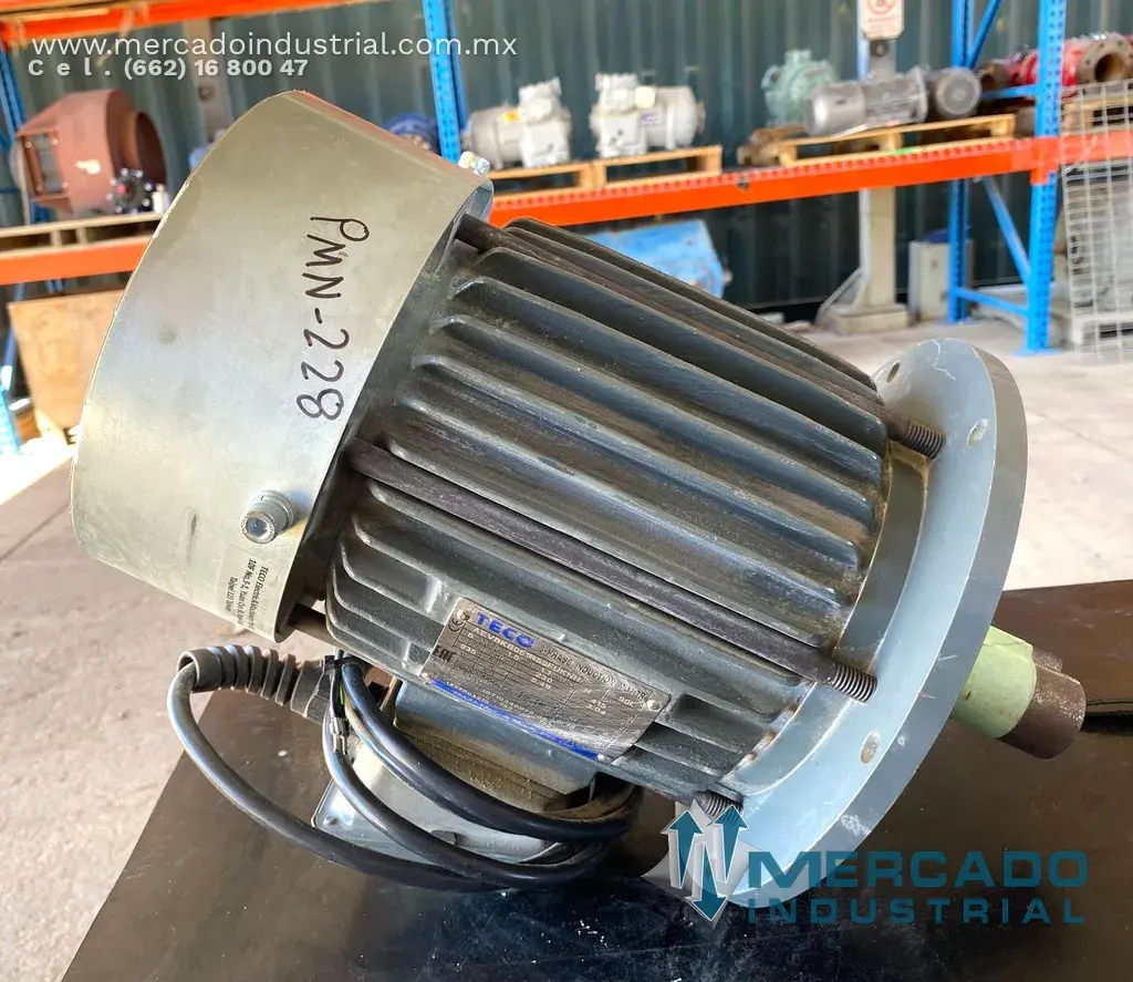Motor eléctrico de inducción trifásico 1.5 HP 6 polos 935 RPM marca Teco - imagen 1