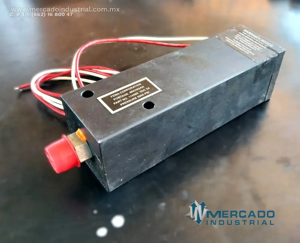 Válvula de control carga 24 VDC 5000 PSI parte 110560 marca FEMA CORPORATION. - imagen 1