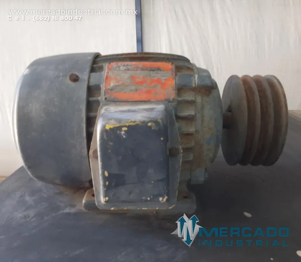 Motor eléctrico 5 HP 4 polos 1800 RPM marca Motores U.S. de México - imagen 1