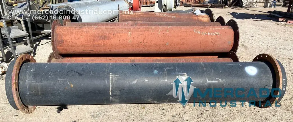 Tubo de acero bridado dúctil 27 1/2" X 122 3/4" con revestimiento hule marca Independent - imagen 1