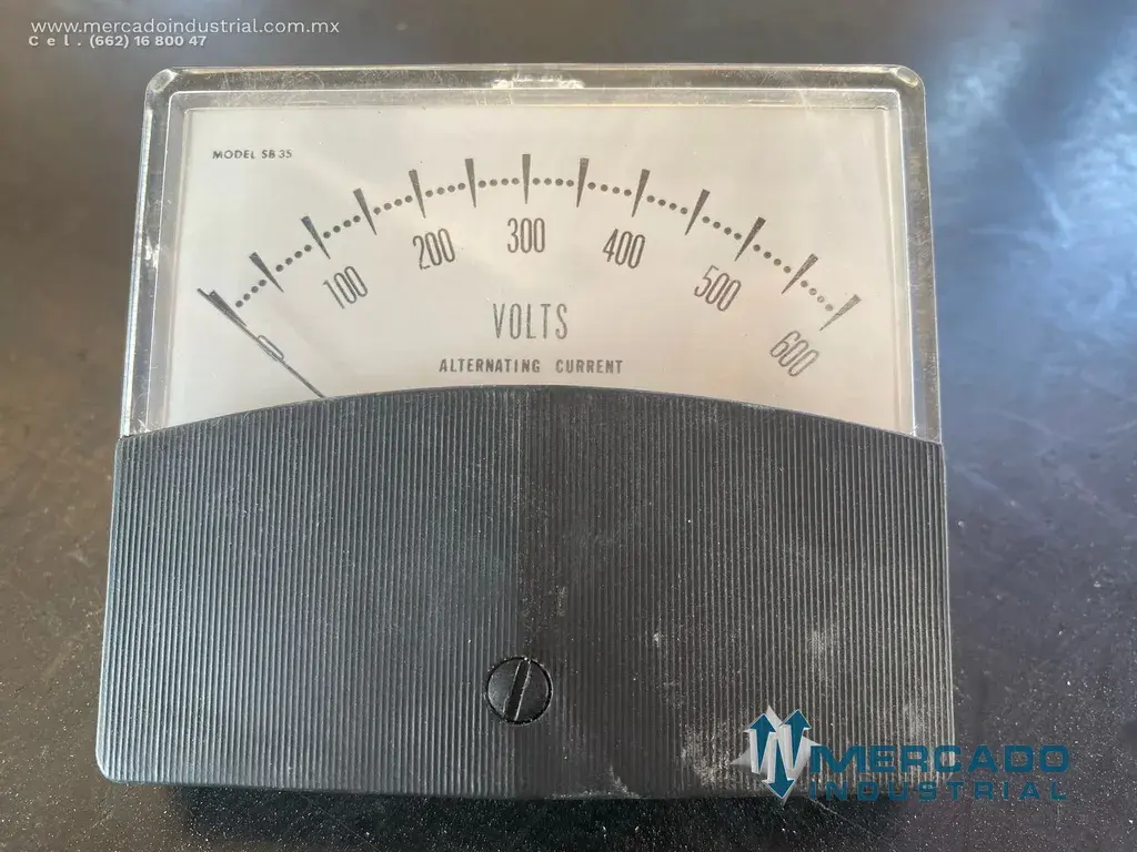 Voltímetro analógico 600 V AC parte 89Z387 marca Airpax - imagen 1