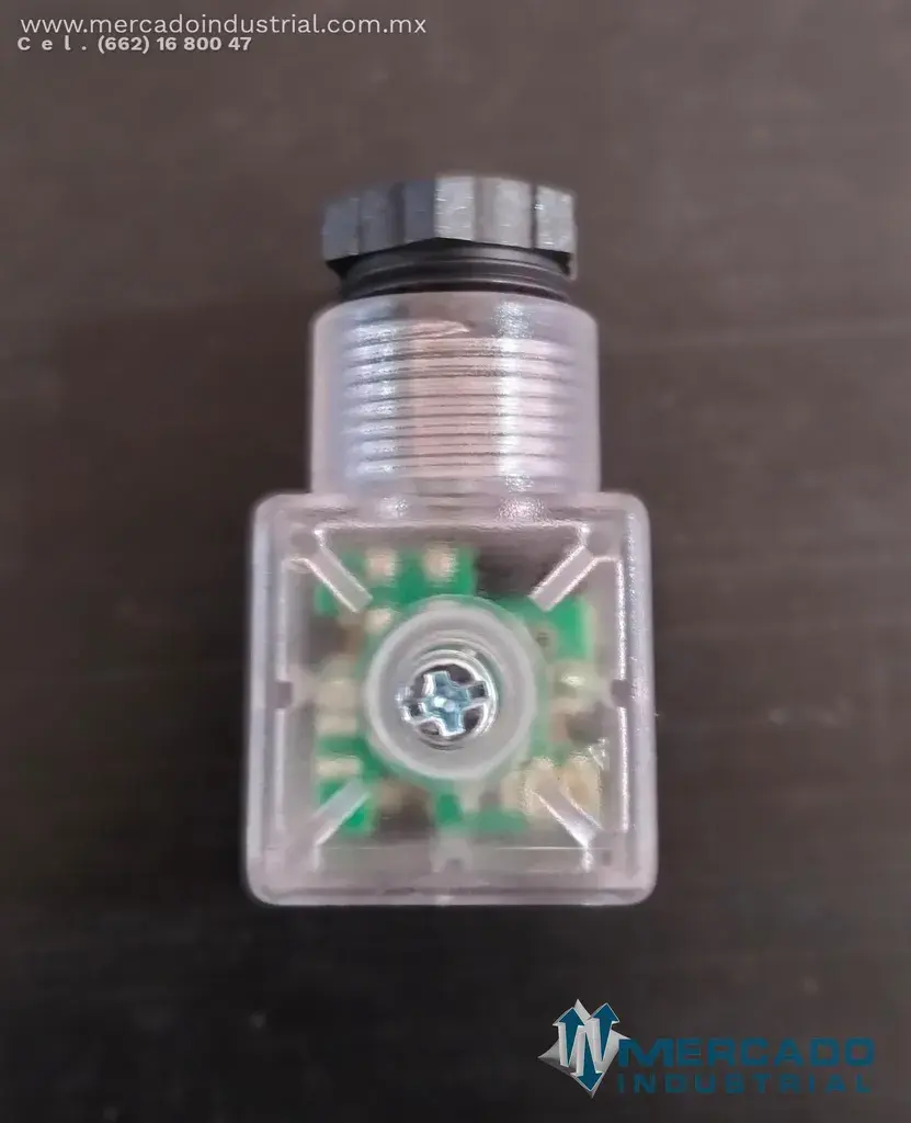 PARKER 43650 CONECTOR DIN PARA BOBINAS DE VALVULAS SELENOIDES CON LED 12 O 24 VOLTS DC - imagen 1