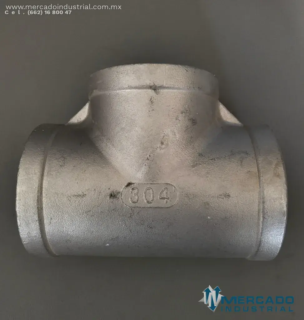 CONEXION T DE 2 INOXIDABLE ROSCABLE - imagen 1