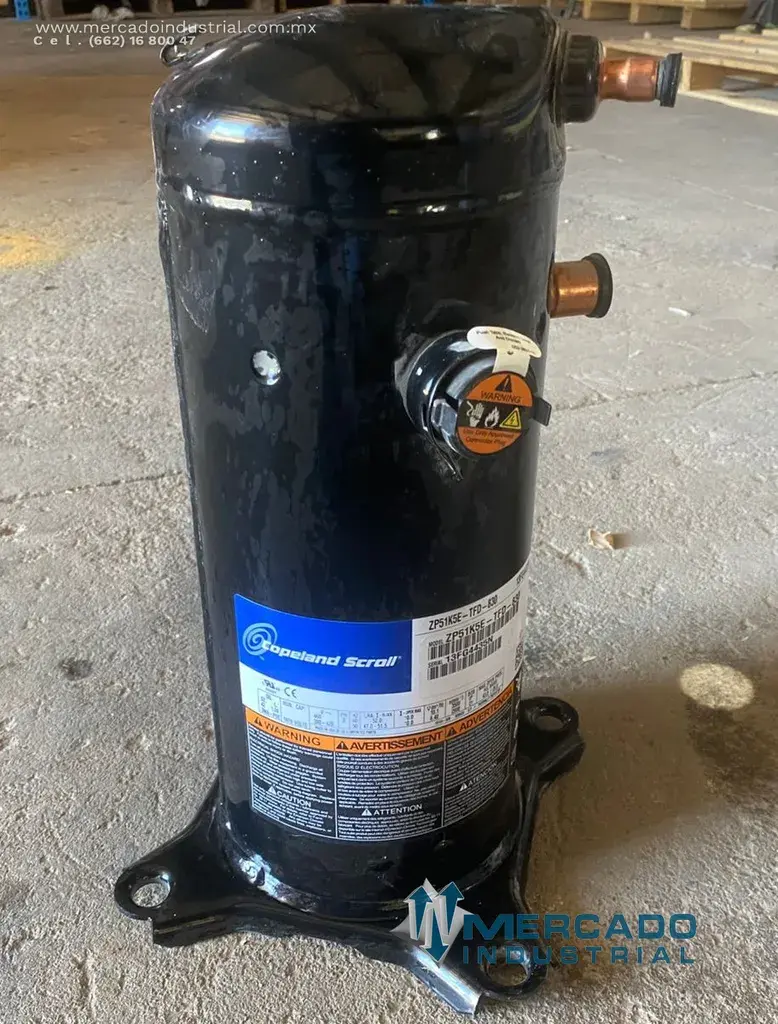 Compresor hermético trifásico 4 HP 28 BAR parte 10EH3840L marca Copeland - imagen 1