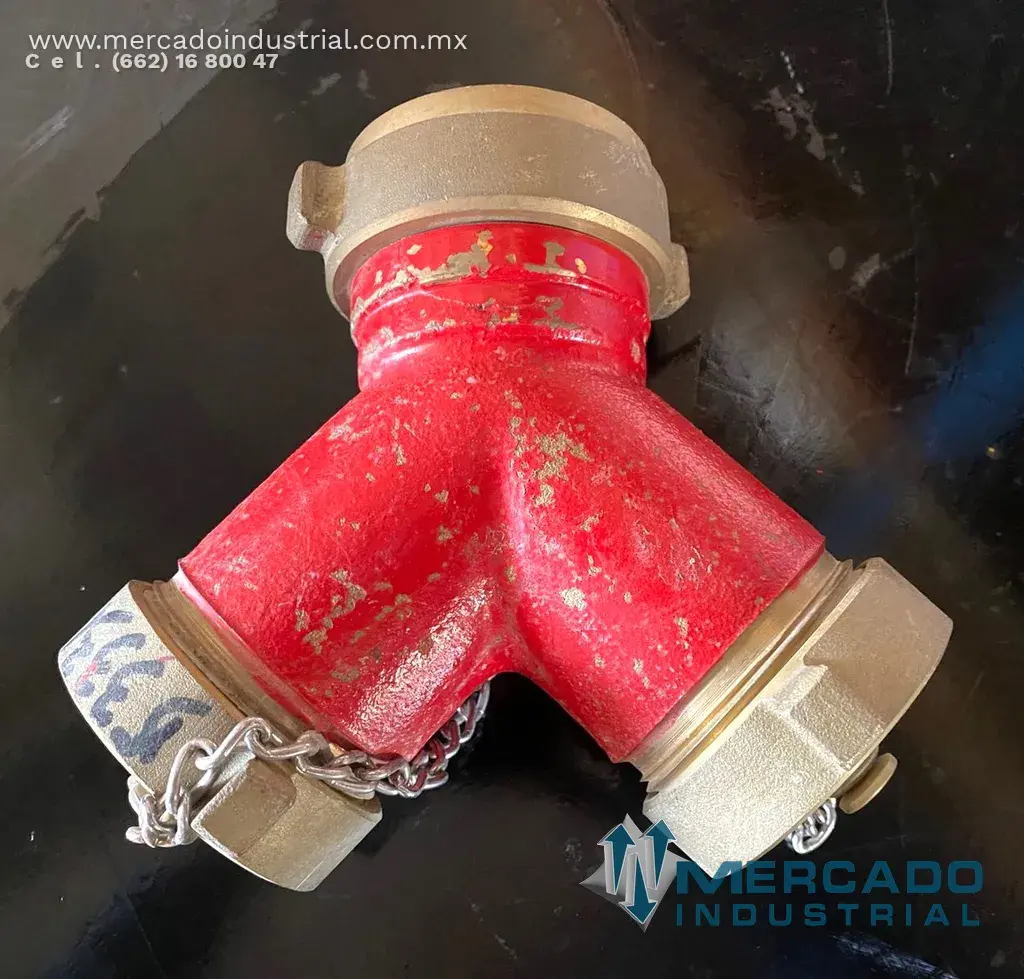 Toma siamesa de bronce 2 1/2" rosca IPT marca Totalmex - imagen 1