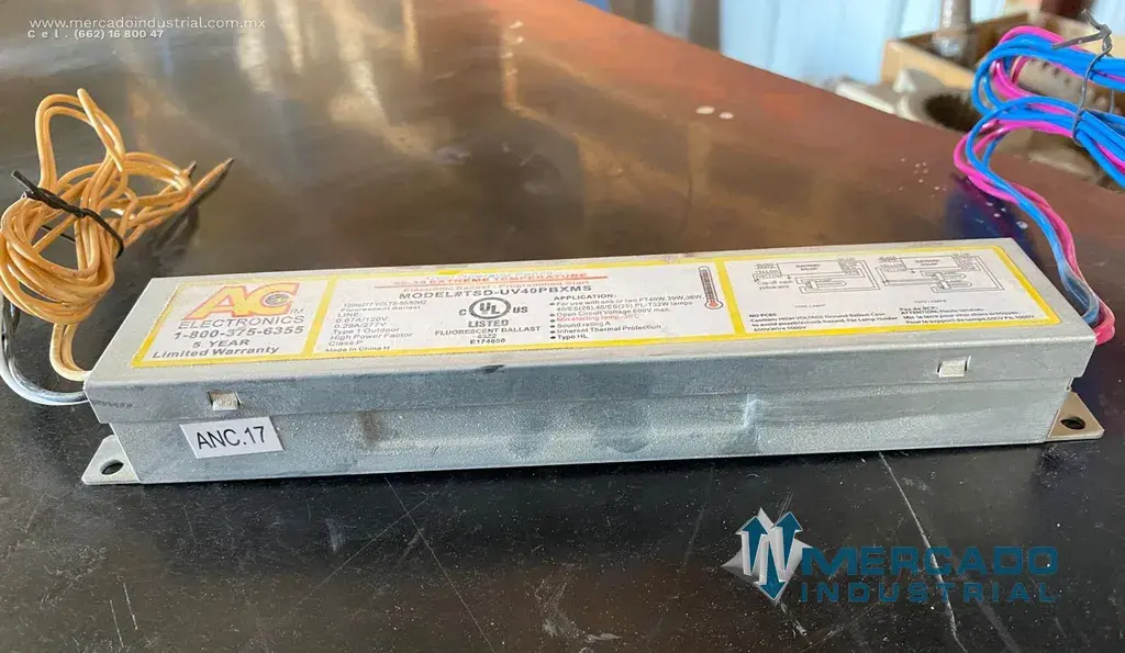 Balastro electrónico 600 V modelo TSD-UV40PBXMS marca AC - imagen 1