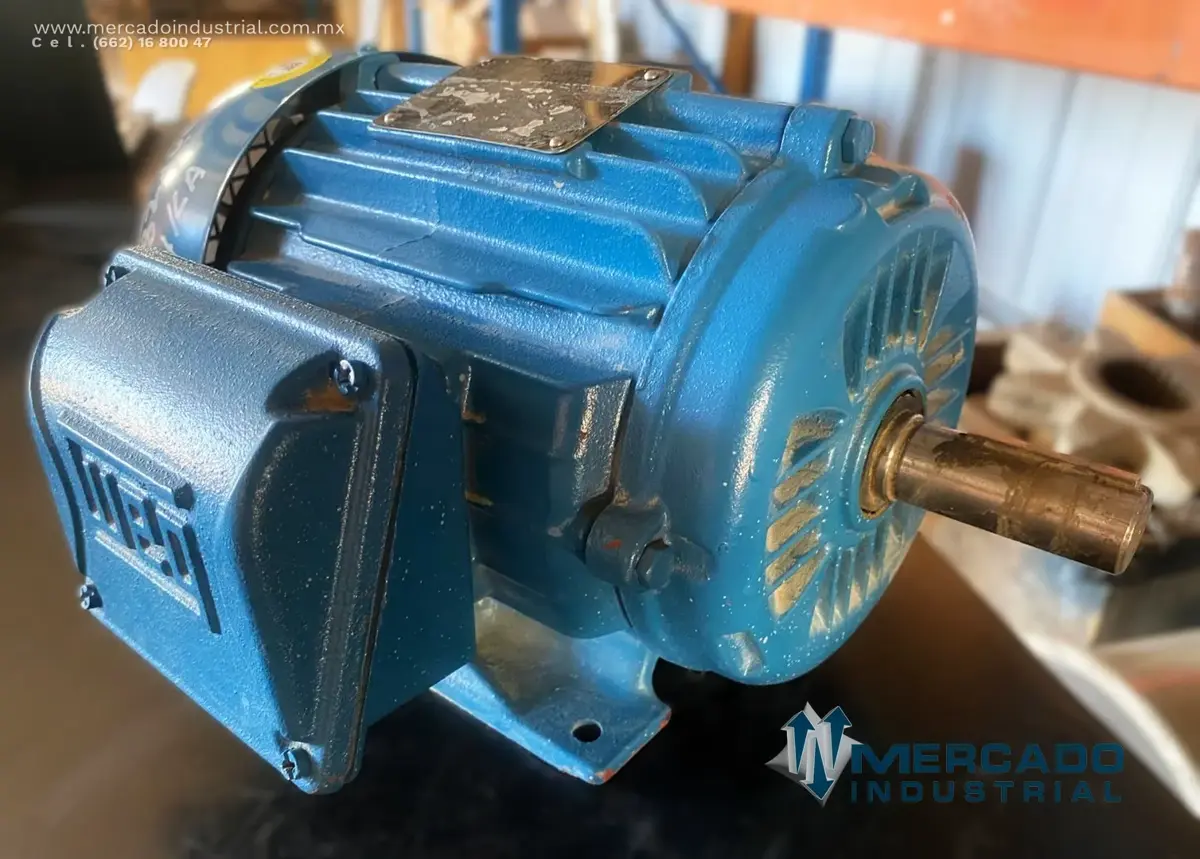 Motor eléctrico trifásico 2 HP 4 polos 1750 RPM marca WEG - imagen 1