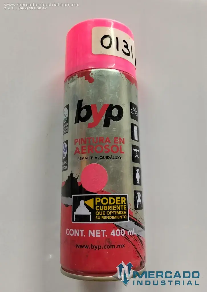 BYP PINTURA AEROSOL 400 ML ROSA FLUORESCENTE - imagen 1