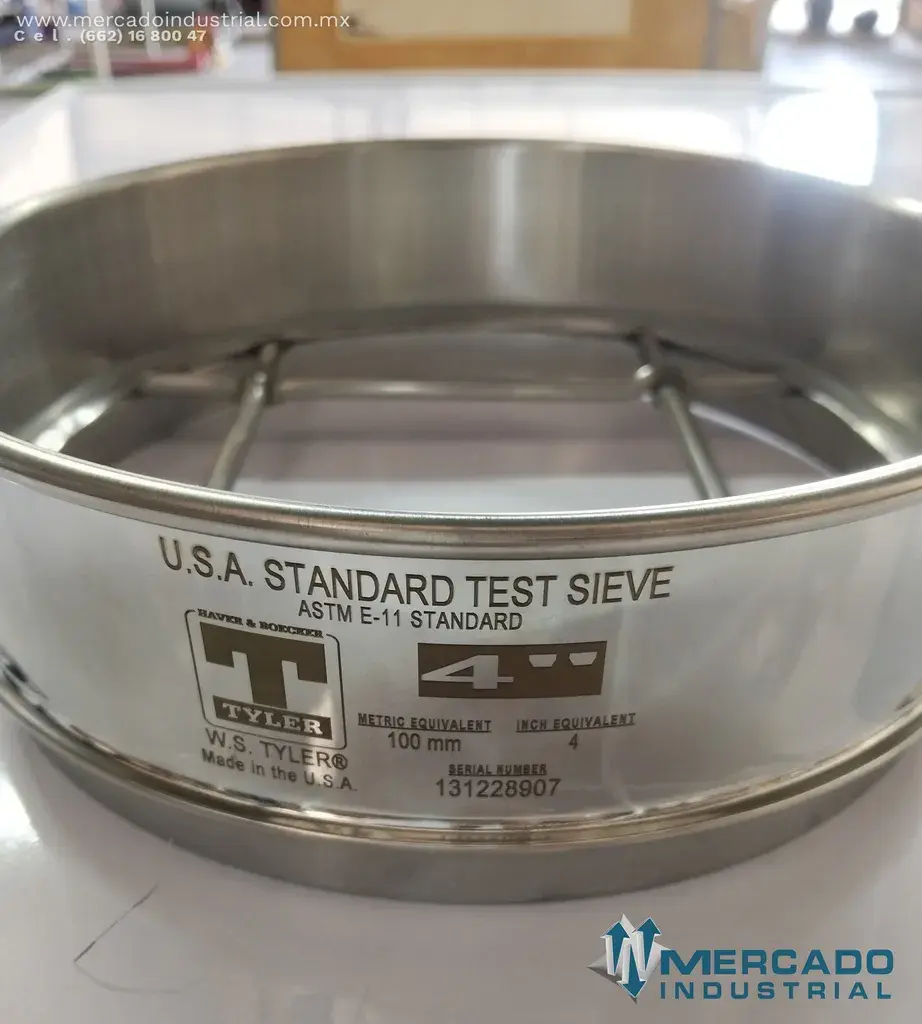 Tamiz para laboratorio malla 4" abertura 100 mm (4") marca W.S. TYLER - imagen 1