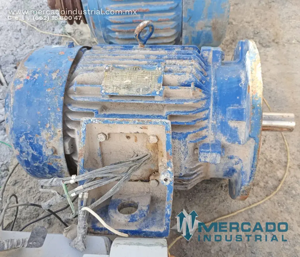 Motor eléctrico 10 HP 4 polos 1735 RPM marca Siemens - imagen 1