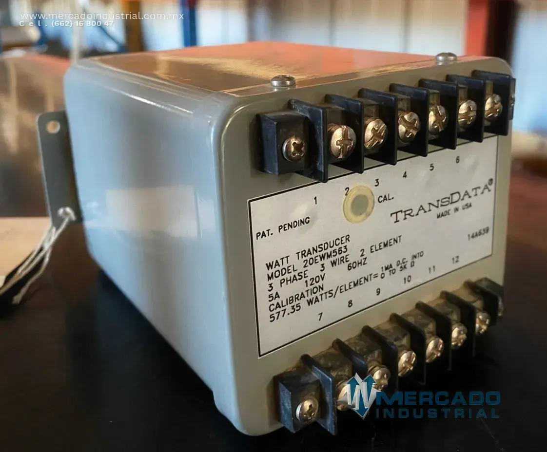 Transductor trifásico 5 A 120 V parte 80Z985 marca Transdata - imagen 1