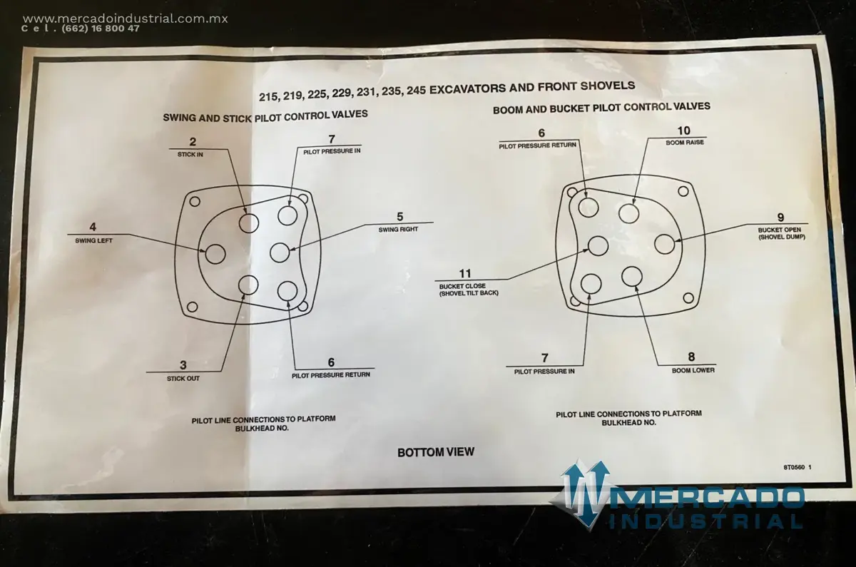 Etiqueta válvula de control piloto de oscilación y palanca parte 8T0562 marca Caterpillar - imagen 1