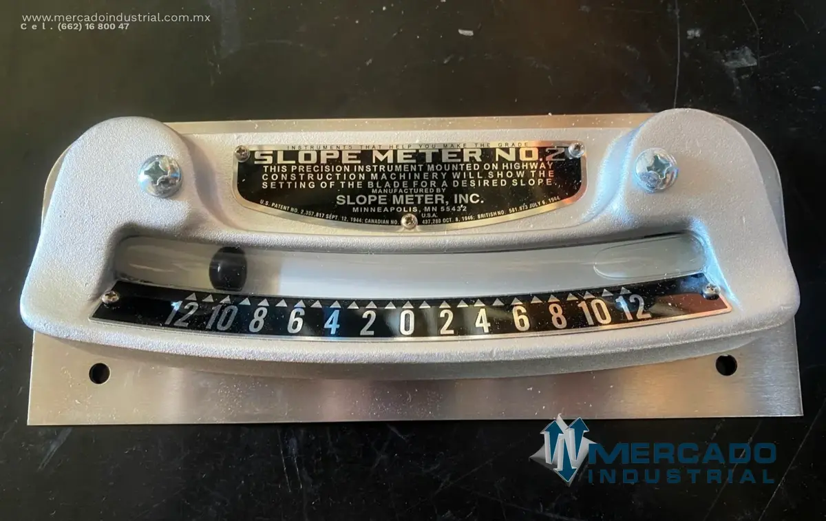 Medidor indicador de pendiente 12 a 0° - 0 a 12° parte 8C-7614 marca Caterpillar - imagen 1