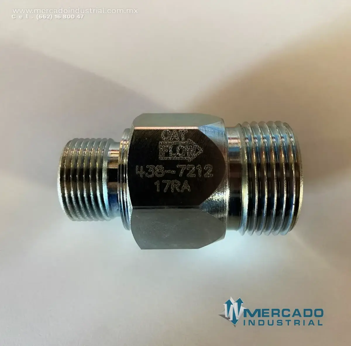 Válvula check 2 3/8" x 3/8" parte 438-7212 marca Caterpillar - imagen 1