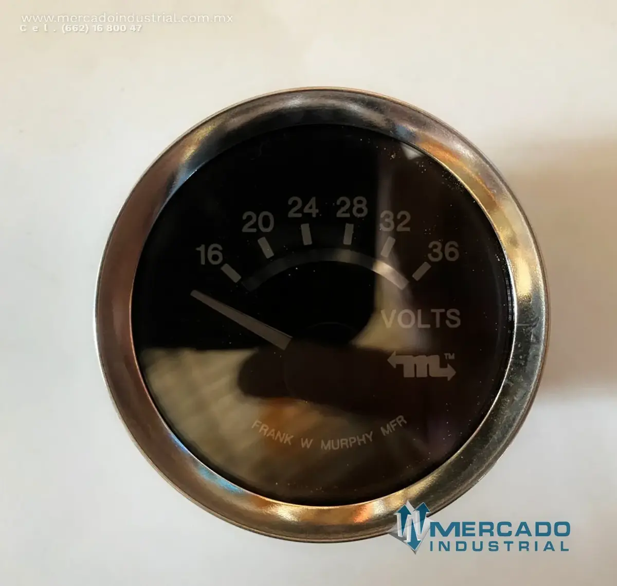 Manómetro de voltaje 16 a 36 V parte 78-70-0010 marca Murphy - imagen 1
