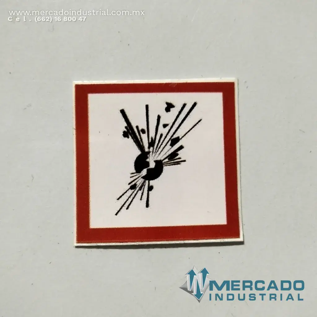 PICTOGRAMA GHS01 EXPLOSIVO 3.1 CM IDENTIFICACION DE PRODUCTOS QUIMICOS POR CAMBIO DE LA NOM-018-STPS-2015 - imagen 1