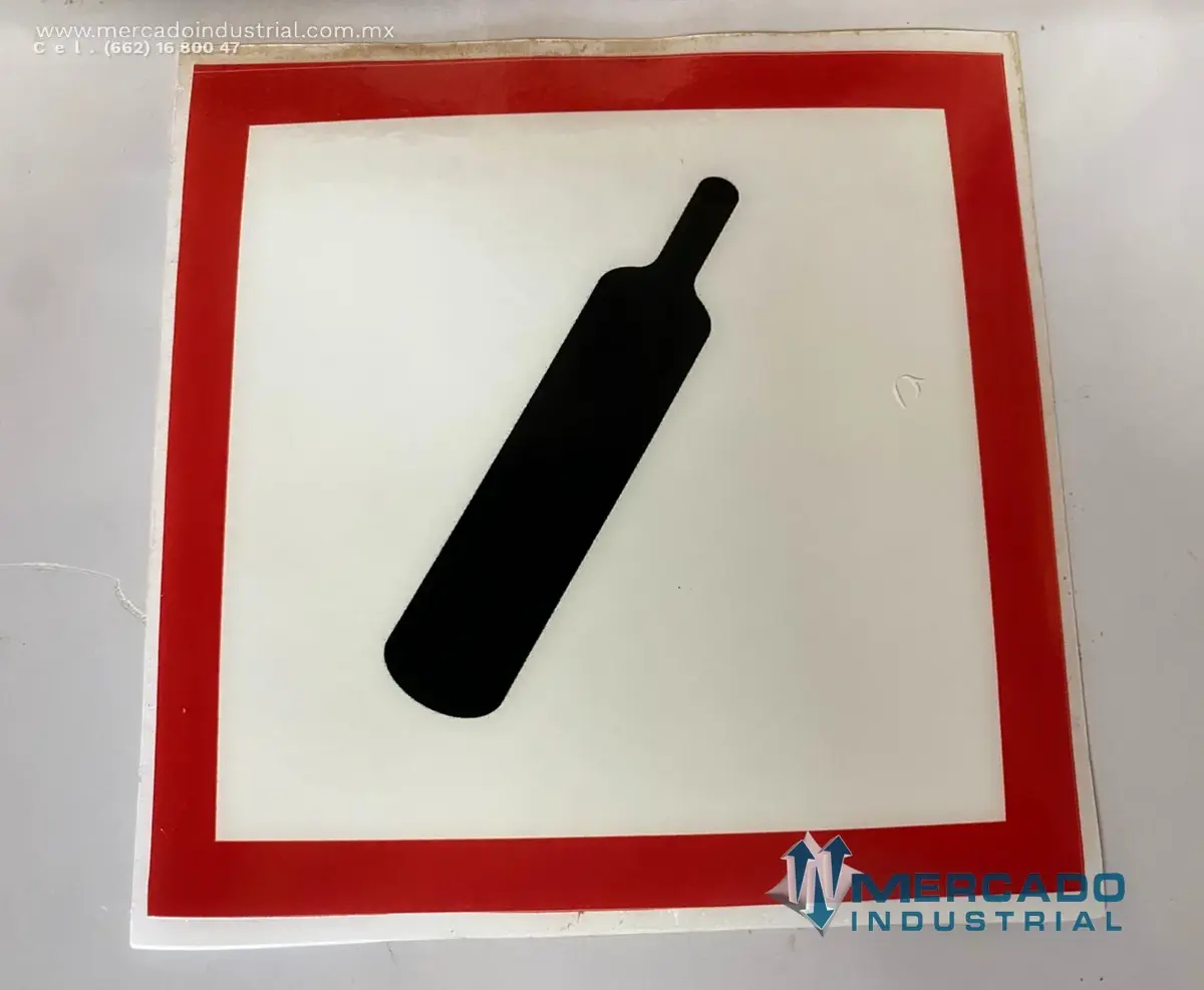 PICTOGRAMA GHS04 GAS PRESURIZADO ROMBO 12.5 CM SIMBOLO 7.6CM IDENTIFICACION DE PRODUCTOS QUIMICOS POR CAMBIO DE LA NOM-018-STPS-2015 - imagen 1