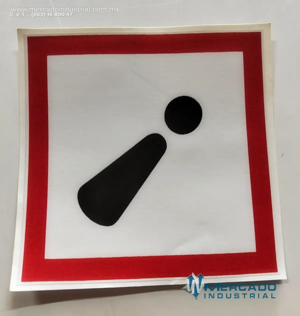 PICTOGRAMA GHS07 PELIGRO PARA LA SALUD ROMBO 12.5 CM IDENTIFICACION DE PRODUCTOS QUIMICOS POR CAMBIO DE LA NOM-018-STPS-2015 - imagen 1