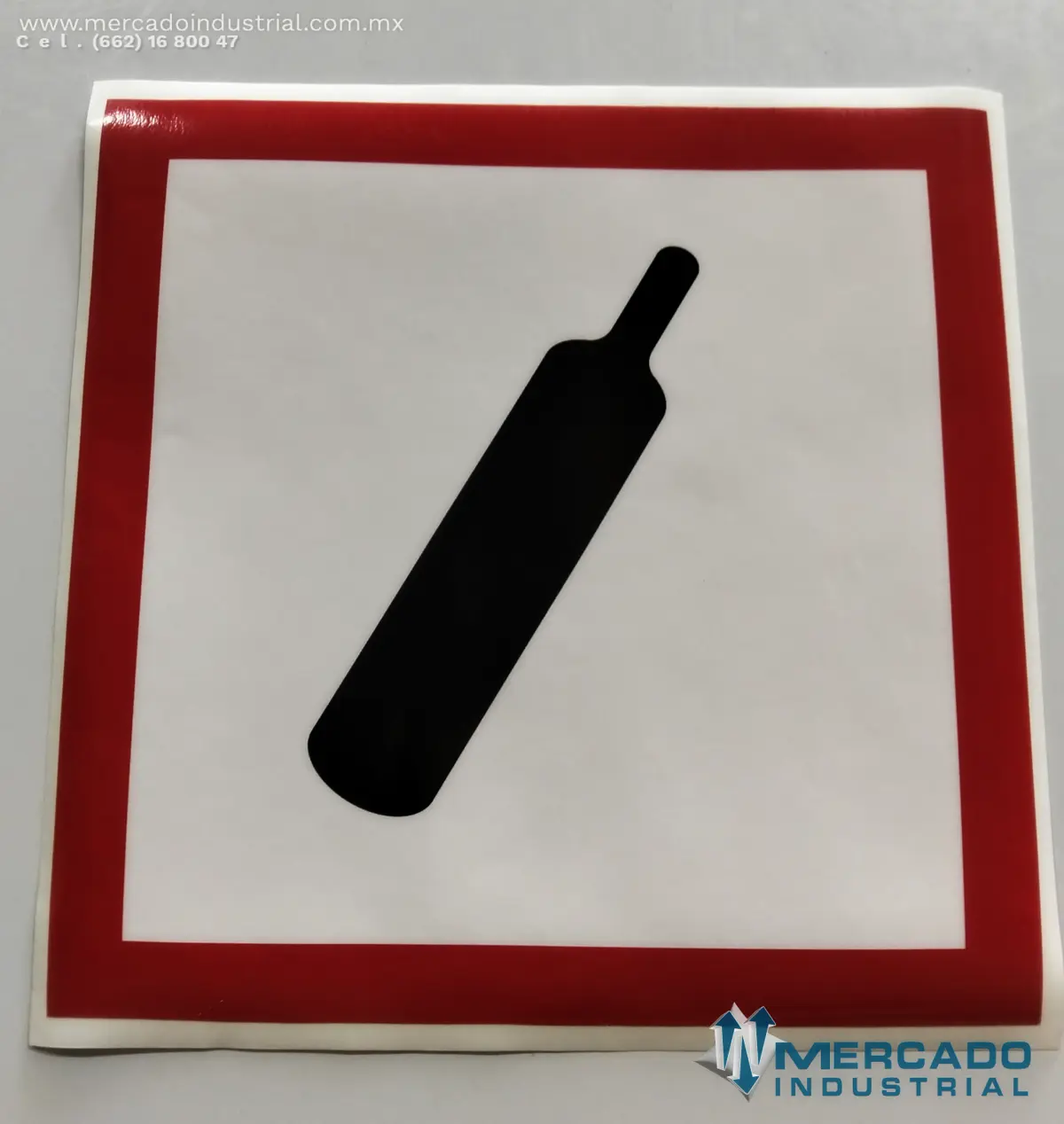 PICTOGRAMA GHS04 GAS PRESURIZADO ROMBO 25.0 CM IDENTIFICACION DE PRODUCTOS QUIMICOS POR CAMBIO DE LA NOM-018-STPS-2015 - imagen 1