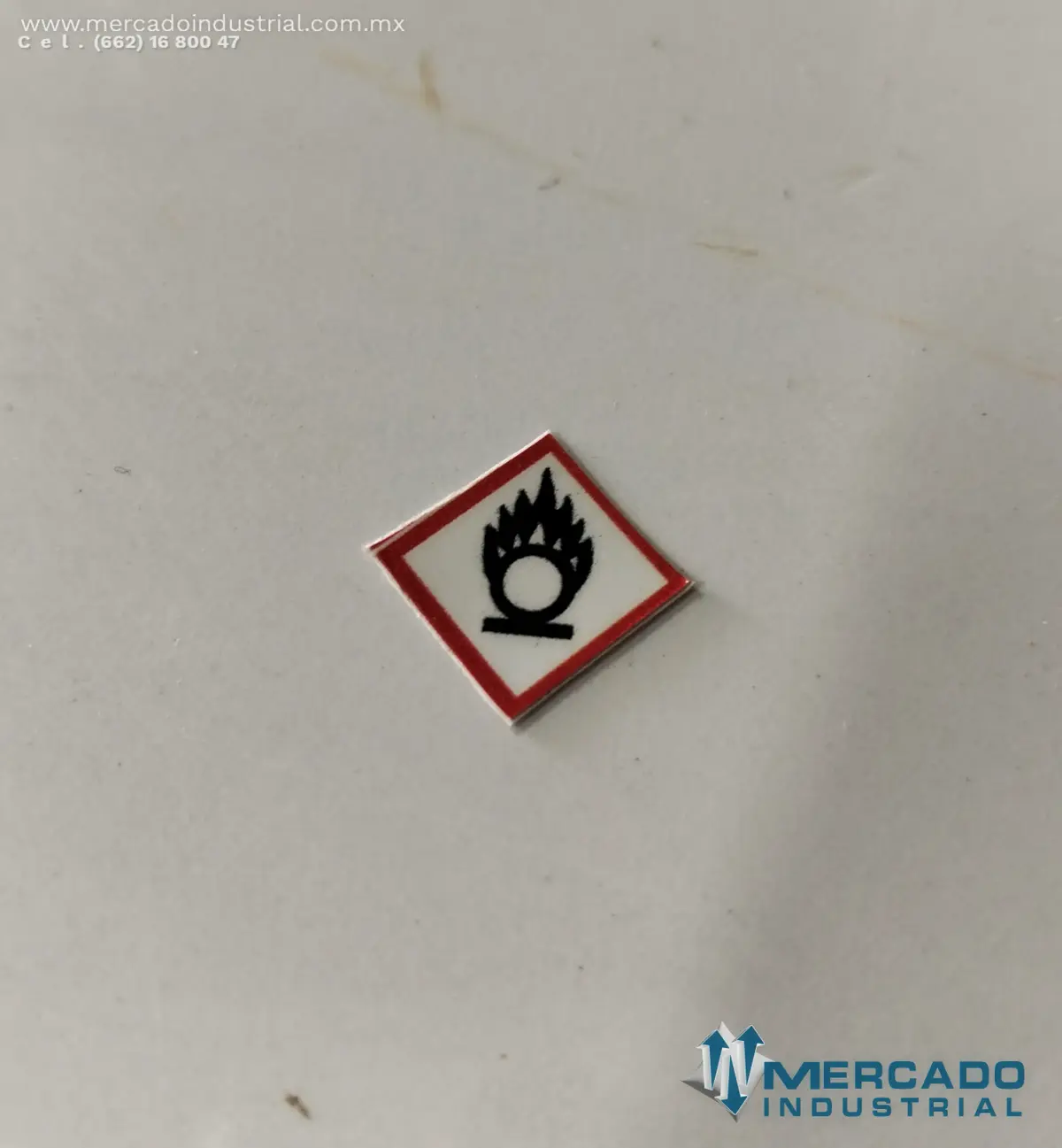 PICTOGRAMA GHS03 OXIDANTE 1.2 CM IDENTIFICACION DE PRODUCTOS QUIMICOS POR CAMBIO DE LA NOM-018-STPS-2015 - imagen 1