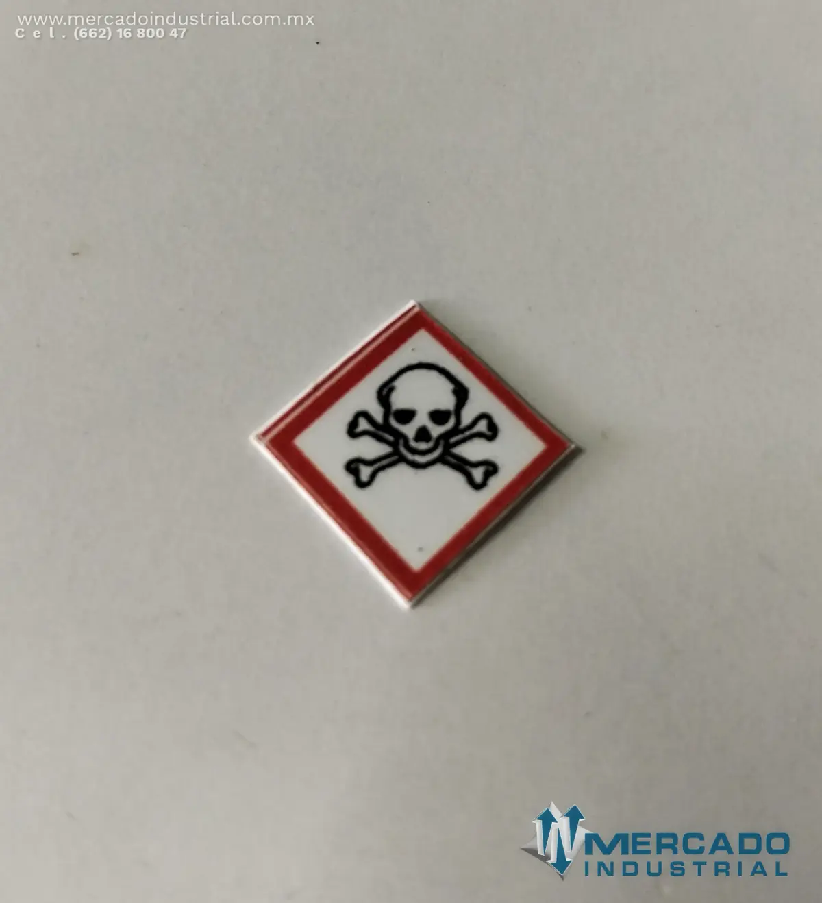 PICTOGRAMA GHS06 TOXICO 1.2 CM IDENTIFICACION DE PRODUCTOS QUIMICOS POR CAMBIO DE LA NOM-018-STPS-2015 - imagen 1