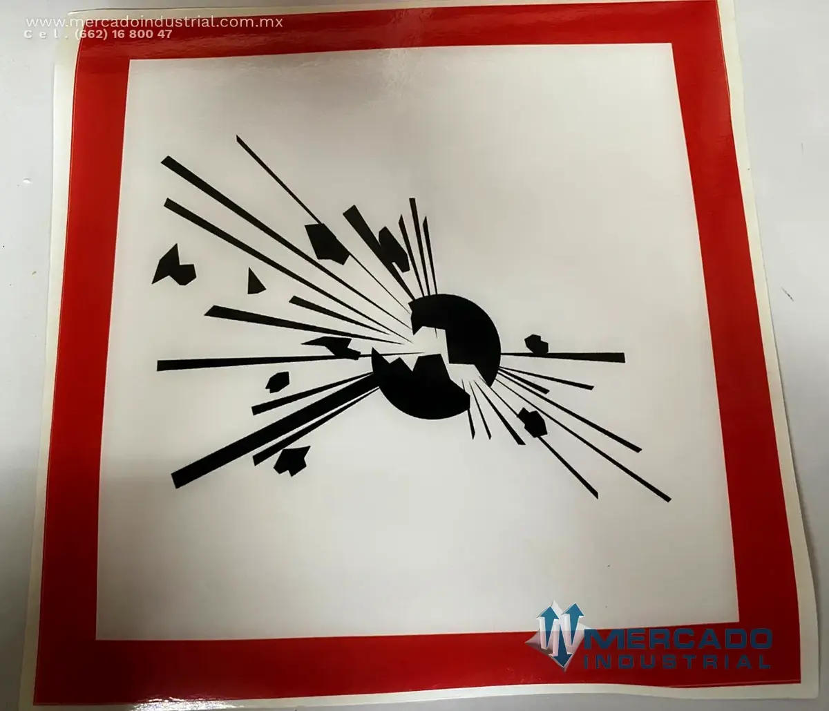 PICTOGRAMA GHS02 INFLAMABLE 12.5 CM SIMBOLO 7.6 CM IDENTIFICACION DE PRODUCTOS QUIMICOS POR CAMBIO DE LA NOM-018-STPS-2015 - imagen 1