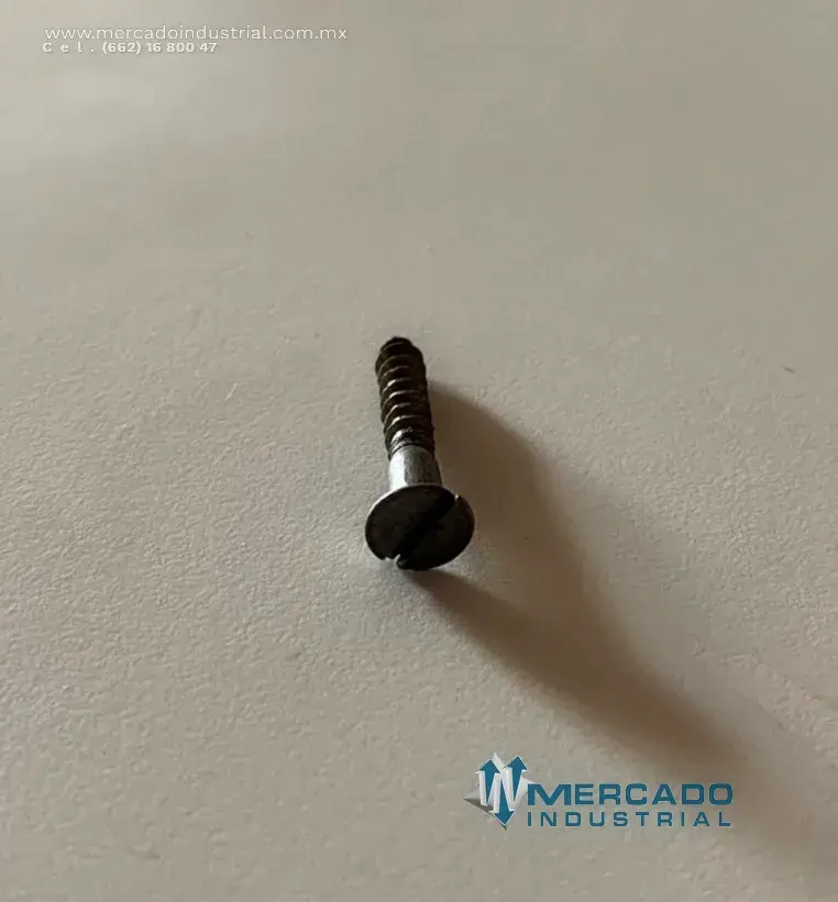 Tornillo acero punta paleta para madera 1/4" x 1" parte TG2NC004025 marca TA - imagen 1
