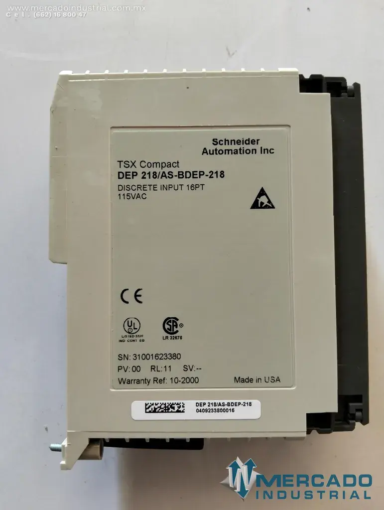 Modulo de entrada discreta TSX compact 115 VAC parte DEP 218/AS-BDEP ...