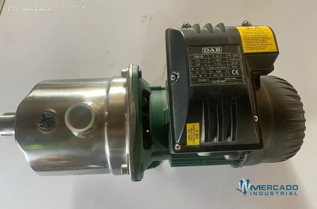 Bomba hidráulica 1.36 HP 3400 RPM 5 m3/min modelo GR parte JETINOX132M marca DAB - imagen 1