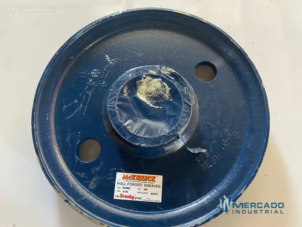 Polea 16 1/8" 1R parte 8004522 marca McKissick - imagen 1