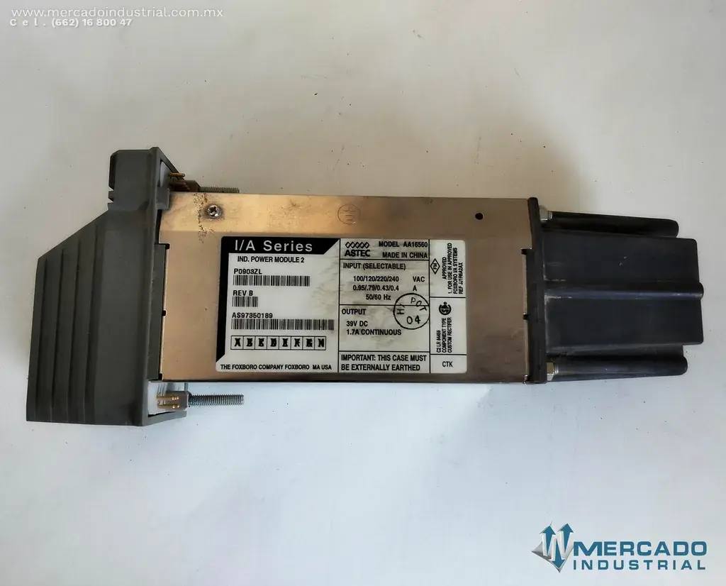 Modulo de potencia industrial 240 VAC modelo AA16560 marca FOXBORO - imagen 1