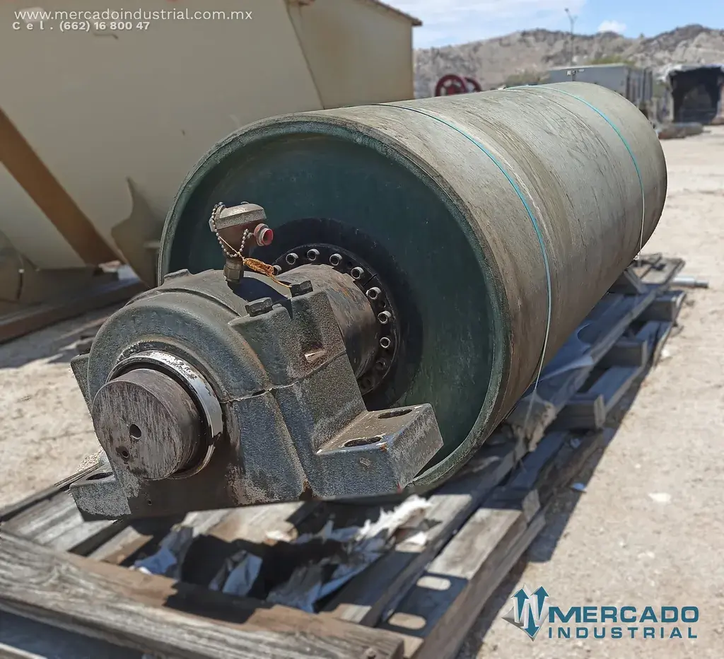 Rodillo motriz vulcanizado de 34" diámetro x 84" largo - imagen 1
