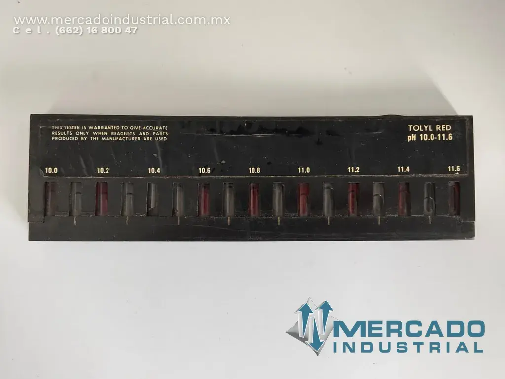 Placa comparadora para cloro 10.0 - 11.6 pH marca TOLYL RED - imagen 1