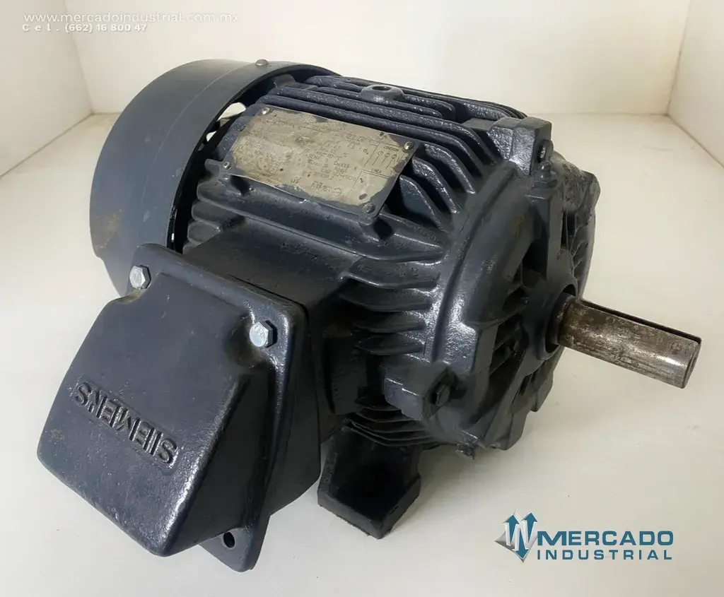 Motor eléctrico trifásico 3 HP 4 polos 1740 RPM marca Siemens - imagen 1