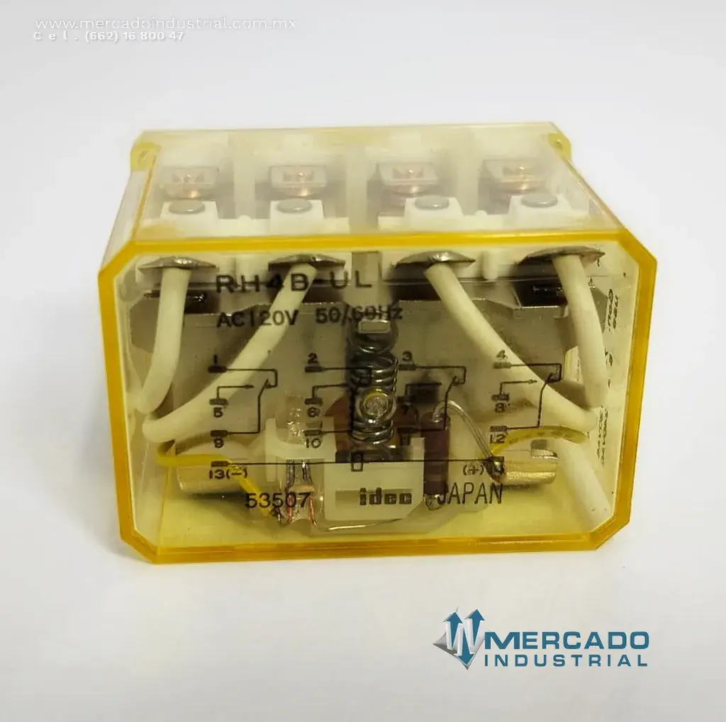 Relé encapsulado de 4 contactos 120 V AC modelo RH4B-UL marca IDEC - imagen 1