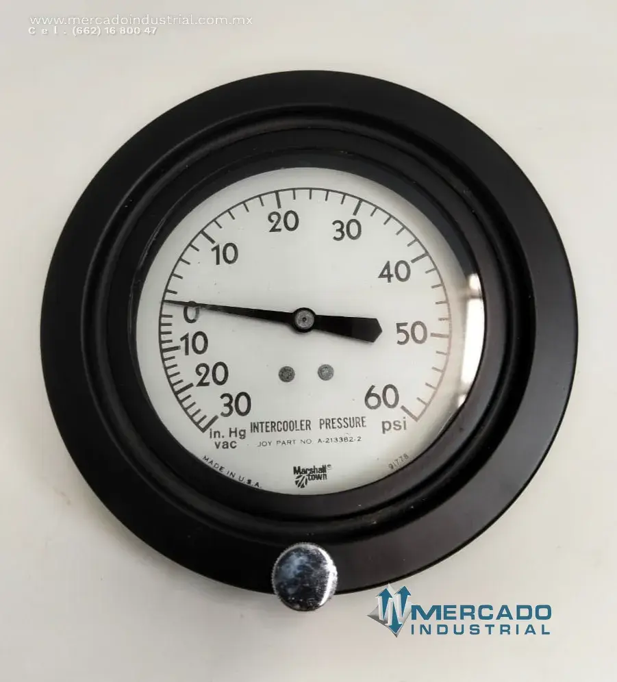 Manómetro combinado de vacío y presión 30 inHG-60 PSI parte A-213382-2 marca MARSHALLTOWN - imagen 1