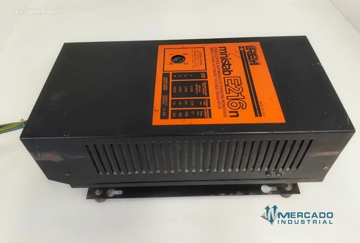 Regulador automático de voltaje monofásico  220 V modelo MINISTAB-E216N marca IREM - imagen 1