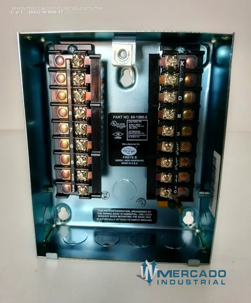 Base de cableado cerrada 120 VAC parte 60-1386-2 marca Fireye - imagen 1