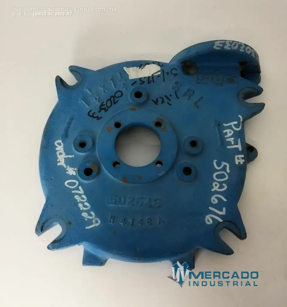 Placa posterior para bomba de lodos SRL 1 1/2 × 1 1/4" parte 502648 marca Denver - imagen 1