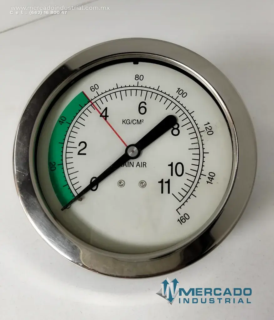 Manómetro analógico 160 PSI parte DIB-ZA1138M-6 marca Bucyrus - imagen 1