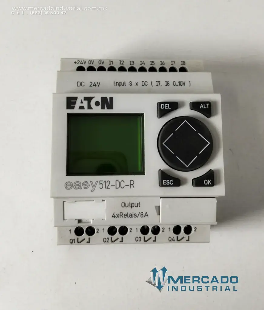 Relé lógico programable 10 A 240 VAC modelo easy512-DC-R marca Eaton - imagen 1