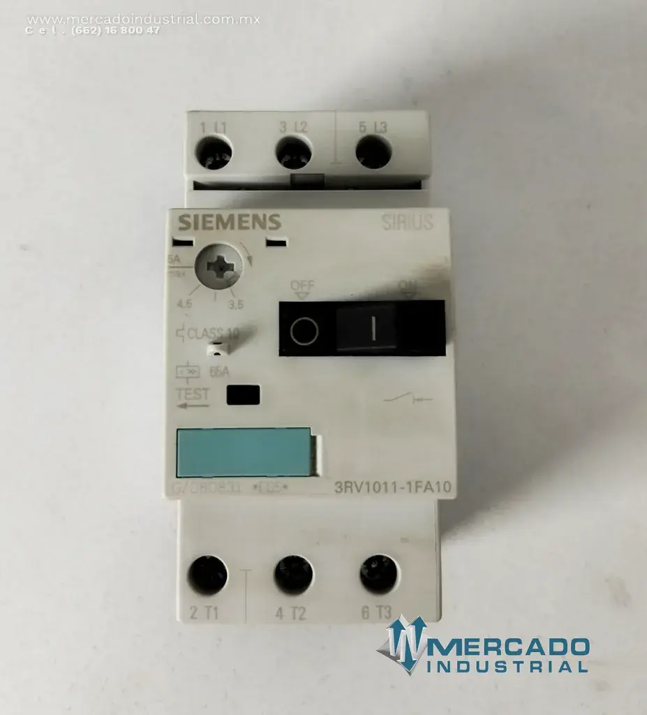 Interruptor guarda motor 5 A 690V modelo 3RV1011-1FA10 marca Siemens - imagen 1