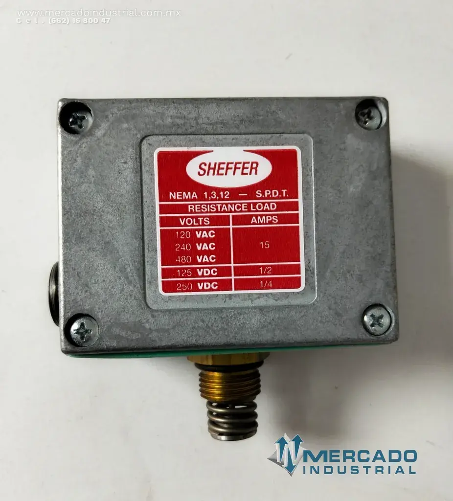 Interruptor de limite 15A 480 VAC 1 polo parte 69800051 marca Sheffer - imagen 1