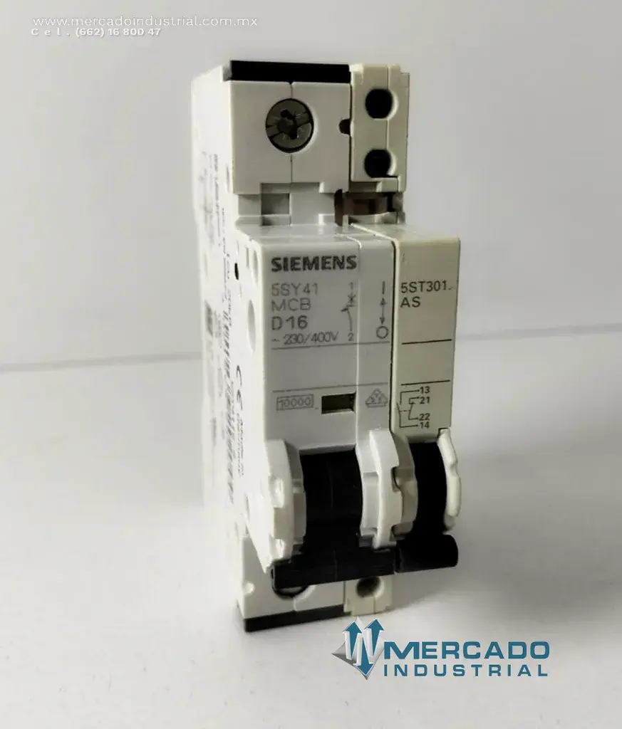 Interruptor automático 400 VAC 16 A 1 polo modelo 5ST3010 marca Siemens - imagen 1
