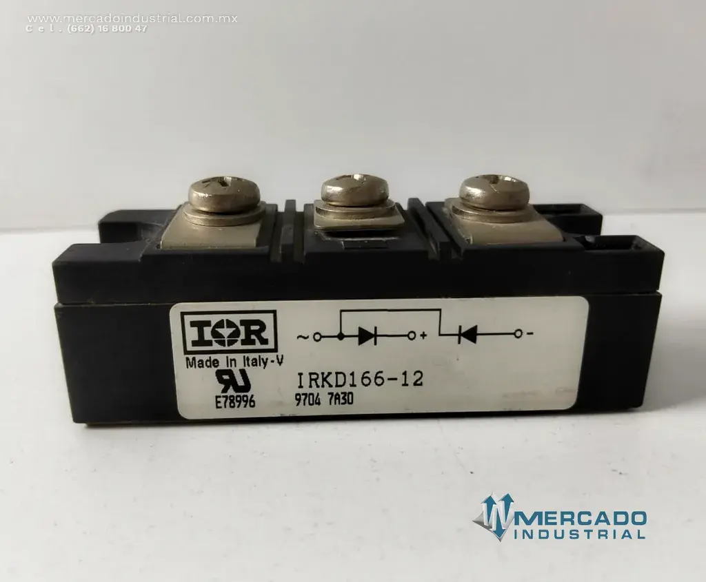 Módulo rectificador de potencia 4200 A 1200 V 3500 VRMS modelo IRKD166-12 marca International Rectifier - imagen 1