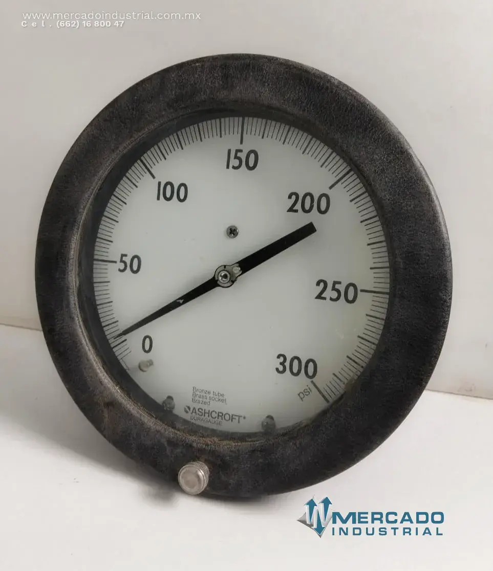 Manómetro de tubo Bourdon 300 PSI modelo DuraGauge marca Ashcroft - imagen 1